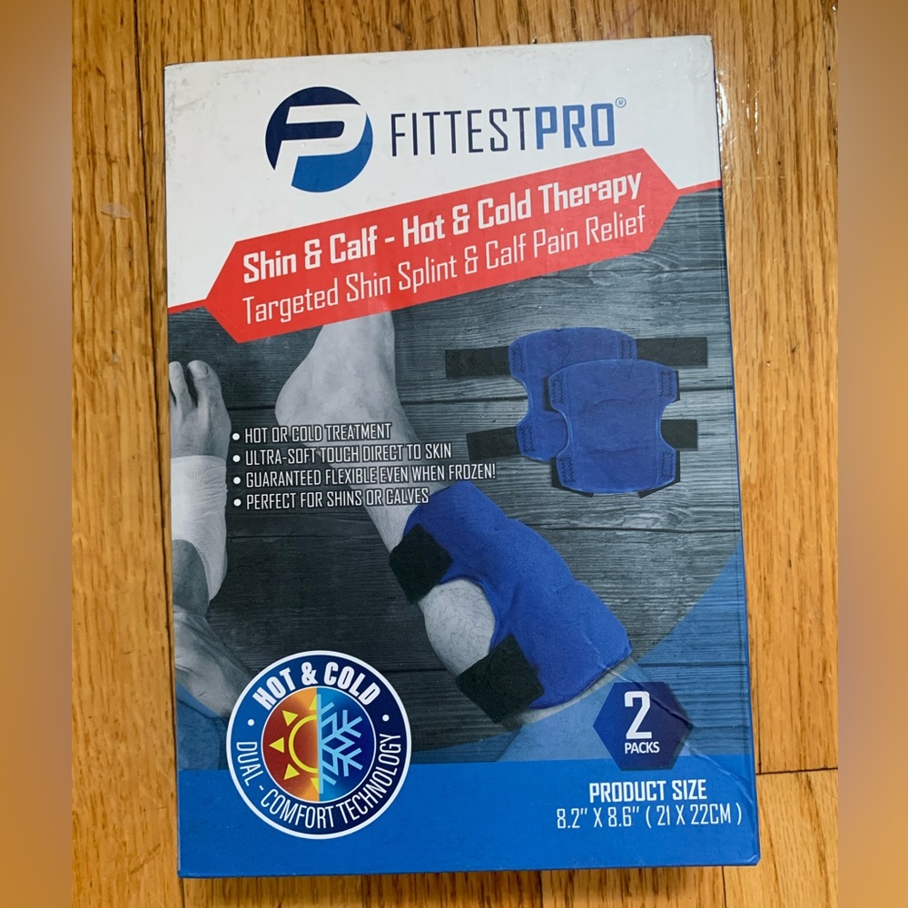 Brand new, Fittest Pro, wearable ice packs for shins & calfs. Still in package.